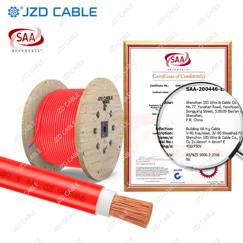 SAA認證0.6/1kV X-HF-110絕緣HFS-110-TP護套銅導體低煙零鹵素電纜線